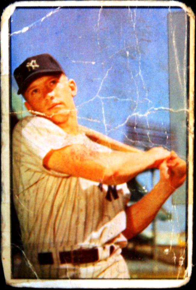 1954 BOWMAN COLOR MICKEY MANTLE