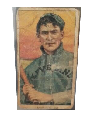 for SCD piece, 1909 t206 Old Mill Nap Lajoie with bat cut auto card
