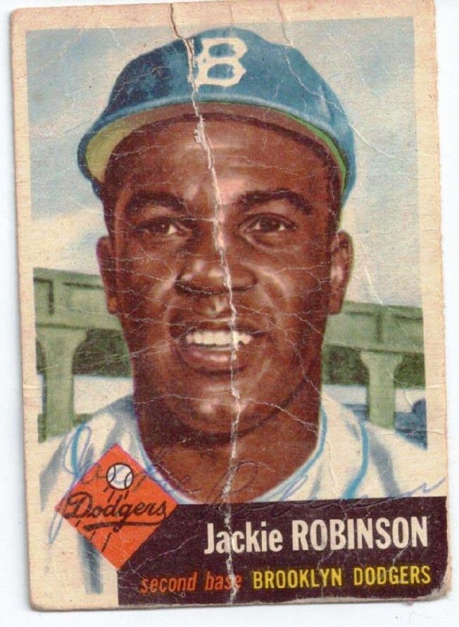 1953 Topps Jackie Robinson 1, 3rd poorest
