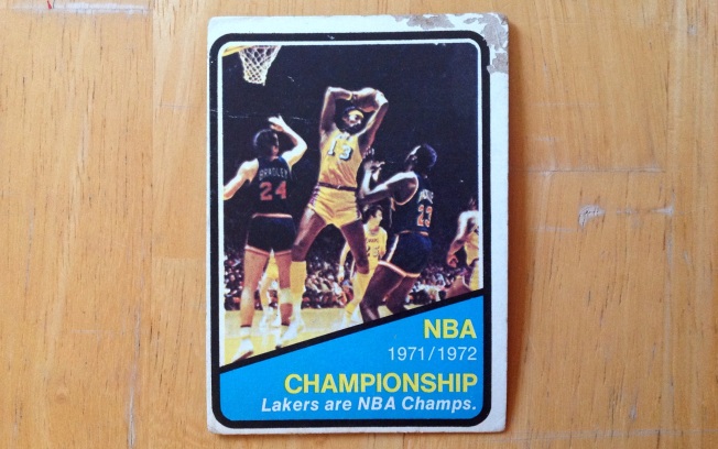 1972-73 Topps #159, NBA Championship, Lakers are NBA Champs